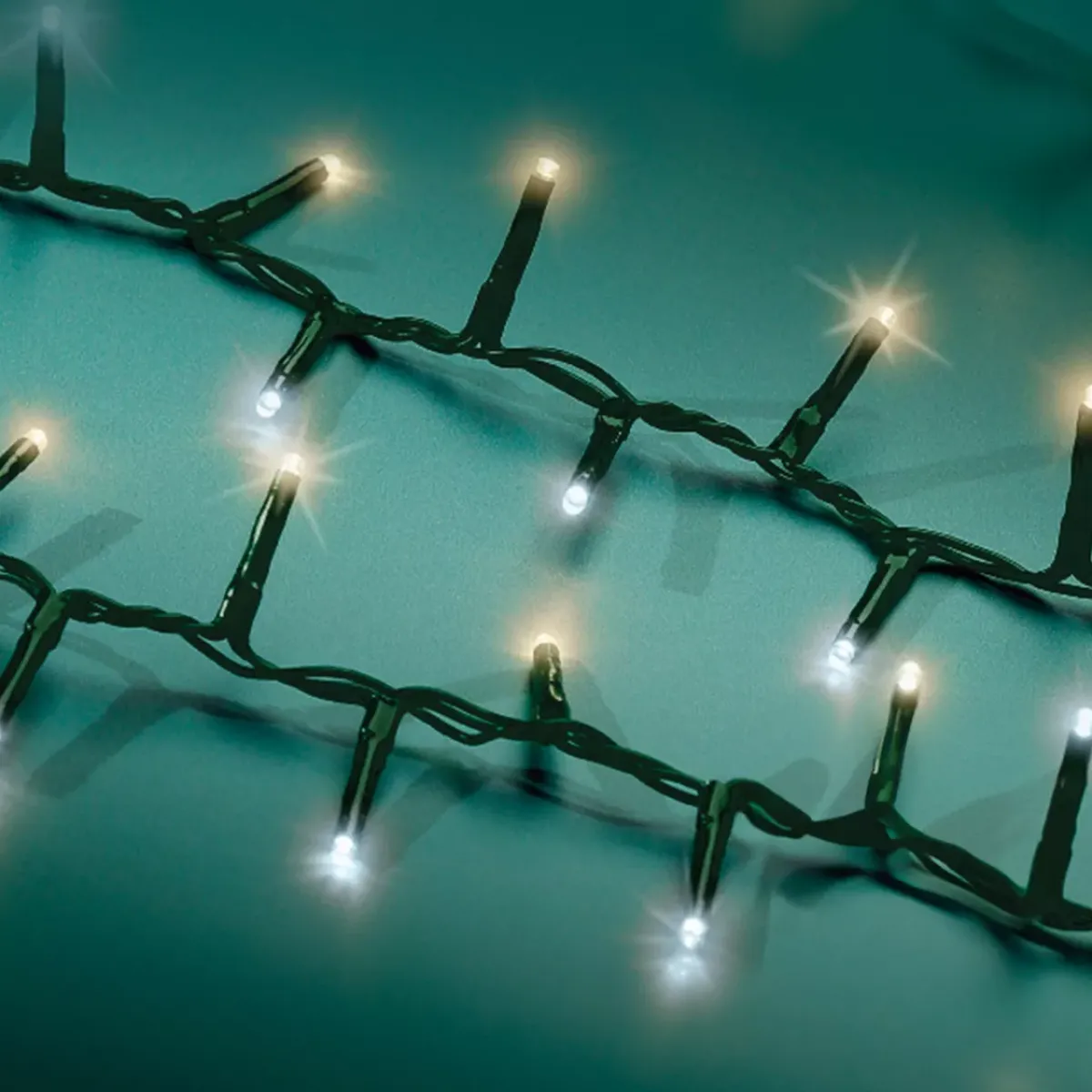 EMINZA Guilande Di Luci Grande Lunghezza|Ghirlande Di Luci-Ghirlanda di luci 22,5 m 1000 LED cavo verde NewLuxe Bicolore Bianco caldo/freddo