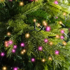 KAEMINGK Guilande Di Luci Grande Lunghezza|Ghirlande Di Luci-Ghirlanda di luci 22,5 m 1000 LED cavo verde NewLuxe Bicolore Rosa/bianco