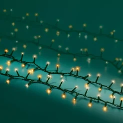 EMINZA Guilande Di Luci Grande Lunghezza|Ghirlande Di Luci-Ghirlanda di luci 22,5 m 1000 LED cavo verde NewLuxe Bianco caldo/dorato caldo
