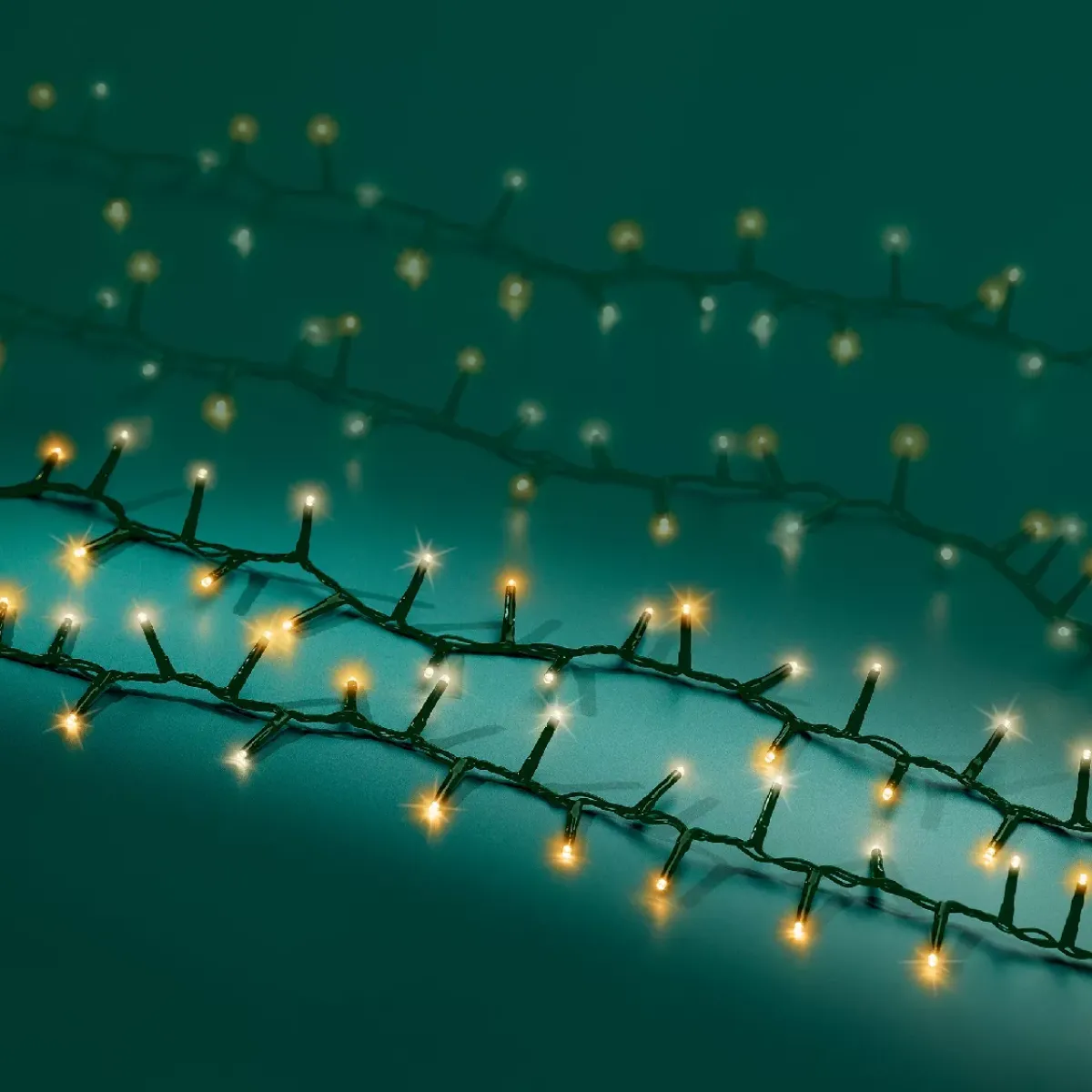 EMINZA Guilande Di Luci Grande Lunghezza|Ghirlande Di Luci-Ghirlanda di luci 22,5 m 1000 LED cavo verde NewLuxe Bianco caldo/dorato caldo