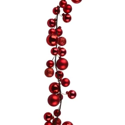 KAEMINGK Ghirlande Per Albero Di Natale-Ghirlanda di Natale (180 cm) Palline di Natale Rosse