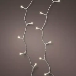 KAEMINGK Ghirlande Di Luci-Ghirlanda luminosa a batteria 7,10 m 96 LED cavo trasparente Durawise Bianco caldo
