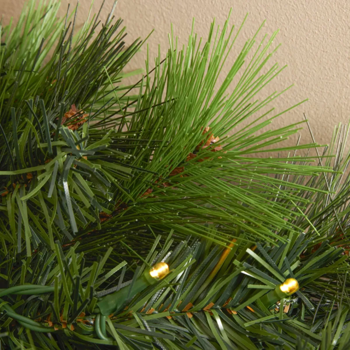 EMINZA Ghirlanda In Abete Artificiale|Alberi Di Natale Grande Dimensione-Ghirlanda luminosa di abete (300 cm - D25) Edmonton Verde e bianco caldo