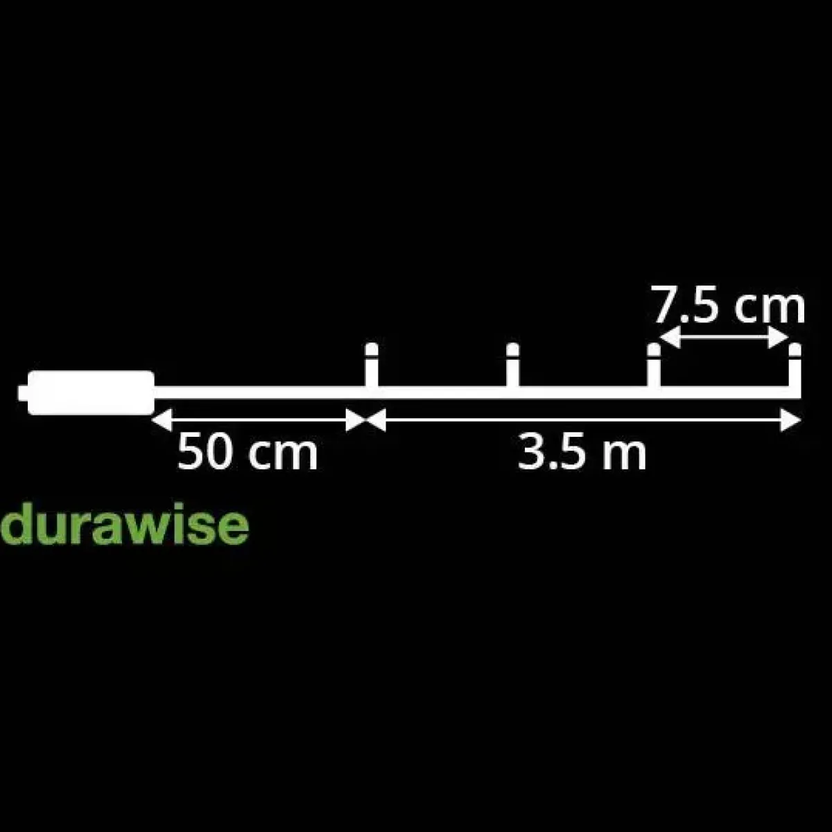 KAEMINGK Ghirlande Di Luci-Ghirlanda luminosa Durawise 3,50 m Bianco freddo 48 LED CN