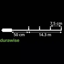 KAEMINGK Ghirlande Di Luci-Ghirlanda luminosa Durawise 14,30 m Bianco freddo 192 LED CN