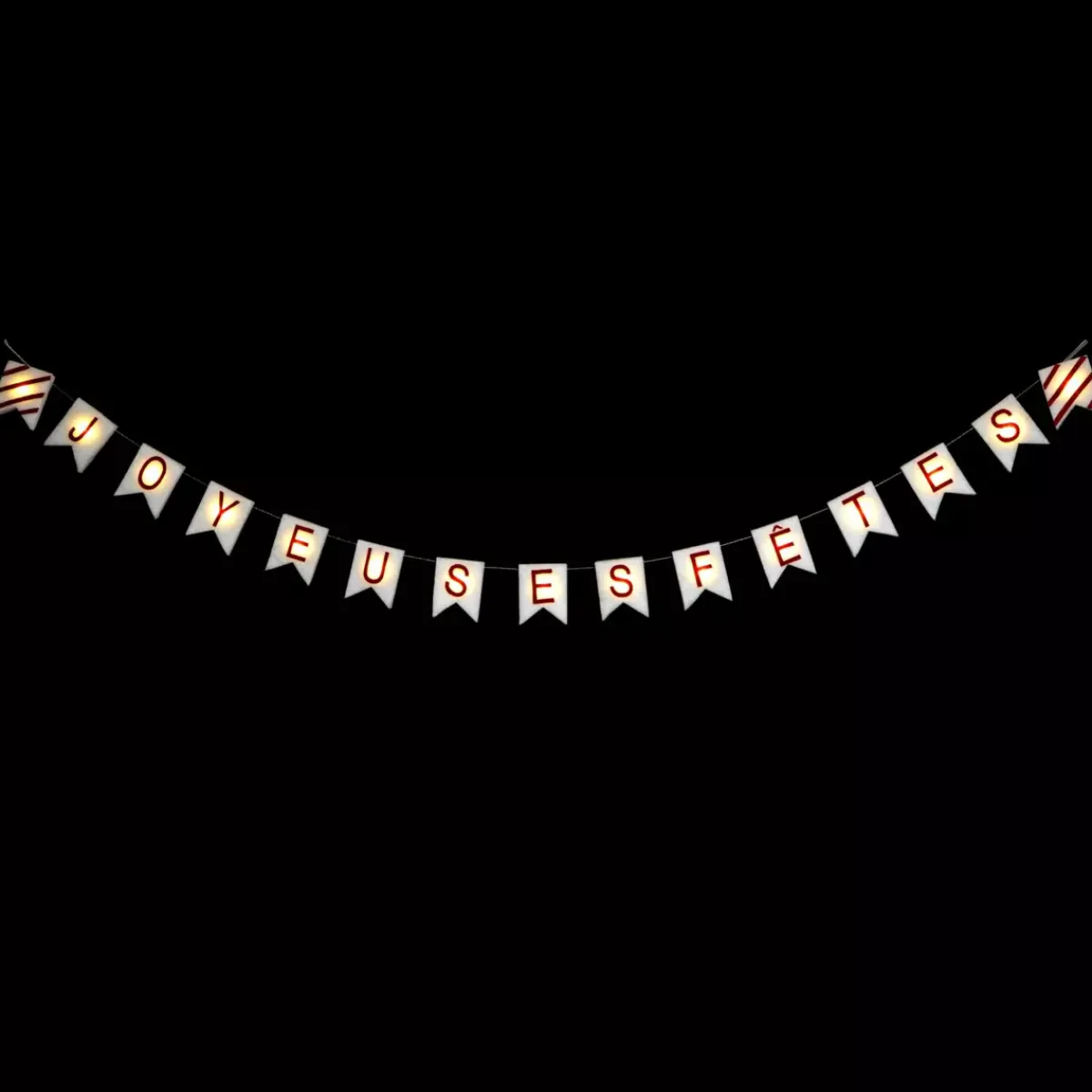 Feeric Lights & Christmas Oggetti Decorativi E Illuminati|Ghirlande Luminose Decorative-Ghirlanda luminosa Lettere Joyeux Noel a pile 15 LED