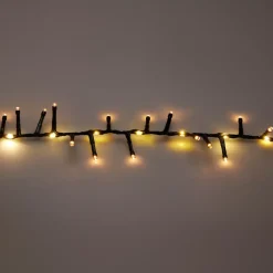 KOOPMAN Ghirlande Di Luci-Ghirlanda luminosa 20 m 1410 LED cavo nero effetto cascata