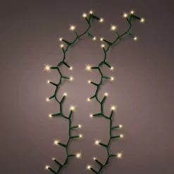 KAEMINGK Ghirlande Di Luci-Ghirlanda luminosa 11 m 500 LED cavo verde Luxe Bianco caldo Champagne