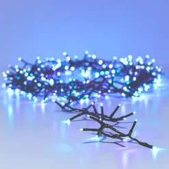 KAEMINGK Ghirlande Di Luci-Ghirlanda luminosa 16 m 750 LED cavo verde Luxe Tricolore Verde blu e bianco