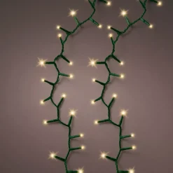 EMINZA Guilande Di Luci Grande Lunghezza|Ghirlande Di Luci-Ghirlanda luminosa 22,50 m 1000 LED cavo verde Luxe Bianco caldo Champagne