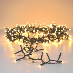 EMINZA Guilande Di Luci Grande Lunghezza|Ghirlande Di Luci-Ghirlanda luminosa 22,50 m 1000 LED cavo verde Luxe Bianco caldo Champagne