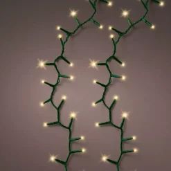 EMINZA Guilande Di Luci Grande Lunghezza|Ghirlande Di Luci-Ghirlanda luminosa 34 m 1500 LED cavo verde Luxe Bianco caldo Champagne