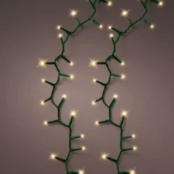 EMINZA Guilande Di Luci Grande Lunghezza|Ghirlande Di Luci-Ghirlanda luminosa 45 m 2000 LED cavo verde Luxe Bianco caldo Champagne