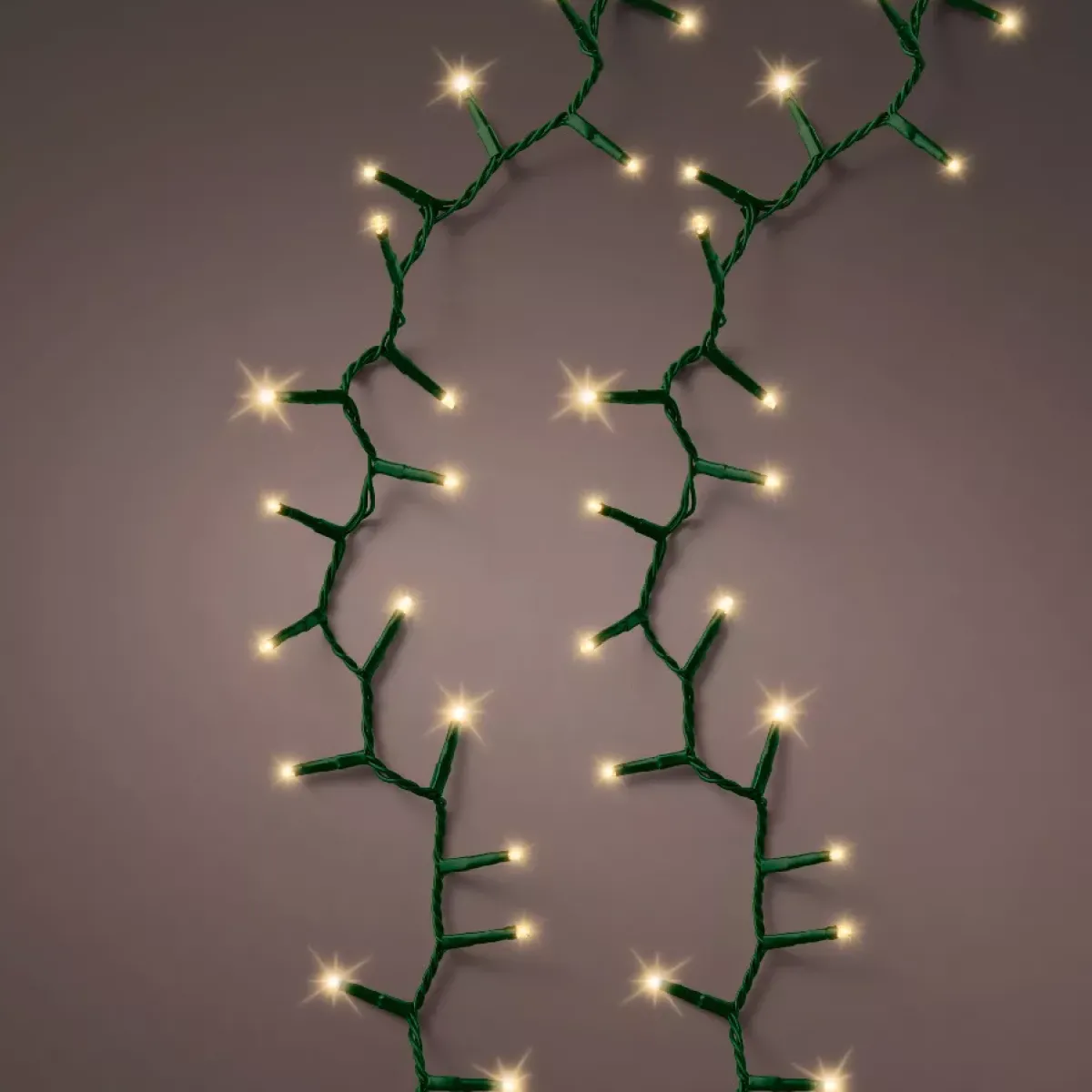 EMINZA Guilande Di Luci Grande Lunghezza|Ghirlande Di Luci-Ghirlanda luminosa 45 m 2000 LED cavo verde Luxe Bianco caldo Champagne