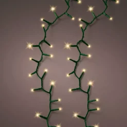 EMINZA Guilande Di Luci Grande Lunghezza|Ghirlande Di Luci-Ghirlanda luminosa 60 m 3000 LED cavo verde Luxe Bianco caldo Champagne