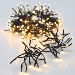 KOOPMAN Ghirlande Di Luci-Ghirlanda luminosa 8,4 m 1152 LED cavo nero Boa Bianco extra caldo