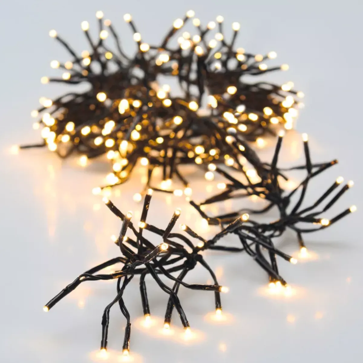 KOOPMAN Ghirlande Di Luci-Ghirlanda luminosa 8,4 m 1152 LED cavo nero Boa Bianco extra caldo