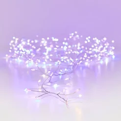 KAEMINGK Ghirlande Di Luci-Ghirlanda luminosa 12 m 960 Micro LED cavo argento Luxe Tricolore Rosa bianco caldo e freddo