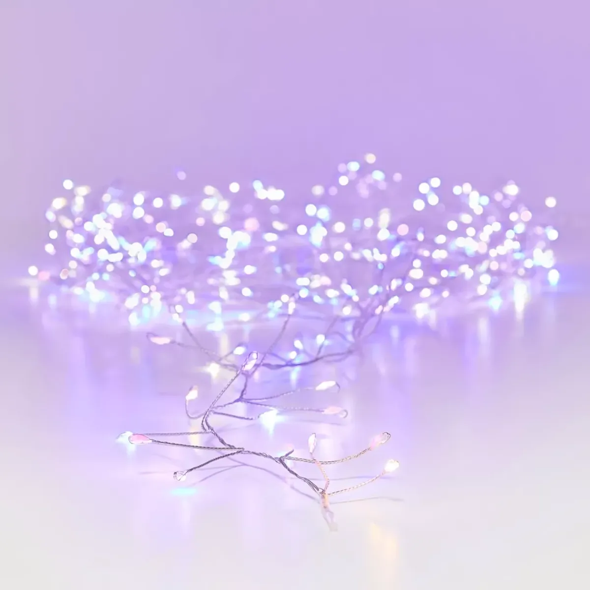KAEMINGK Ghirlande Di Luci-Ghirlanda luminosa 12 m 960 Micro LED cavo argento Luxe Tricolore Rosa bianco caldo e freddo