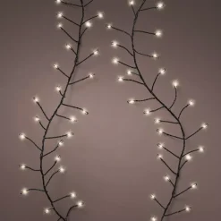 KAEMINGK Ghirlande Di Luci-Ghirlanda luminosa 18 m 1440 Micro LED cavo nero Luxe Bianco caldo
