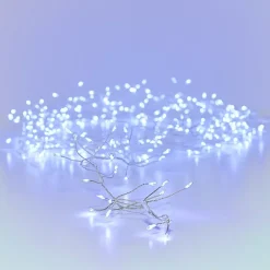 KAEMINGK Ghirlande Di Luci-Ghirlanda luminosa 12 m 960 Micro LED cavo argento Luxe Bianco freddo