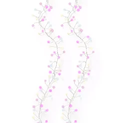 KAEMINGK Ghirlande Di Luci-Ghirlanda luminosa 6 m 480 Micro LED cavo argento Luxe Tricolore Rosa, bianco caldo e freddo