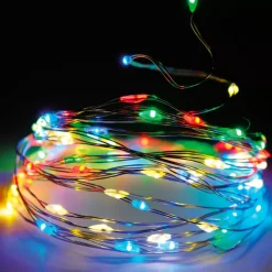 KOOPMAN Ghirlande Di Luci-Ghirlanda luminosa 12 m 120 Micro LED Filo d'argento