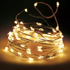 KOOPMAN Guilande Di Luci Grande Lunghezza|Ghirlande Di Luci-Ghirlanda luminosa 24 m 240 Micro LED Filo d'argento