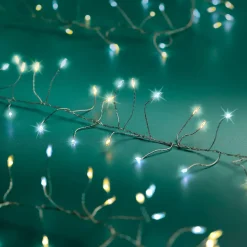 KAEMINGK Ghirlande Di Luci-Ghirlanda luminosa 12 m 960 Micro LED cavo argento Luxe bicolore Bianco caldo e freddo