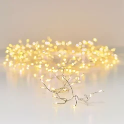 KAEMINGK Ghirlande Di Luci-Ghirlanda luminosa 6 m 480 Micro LED cavo argento Luxe Bianco caldo