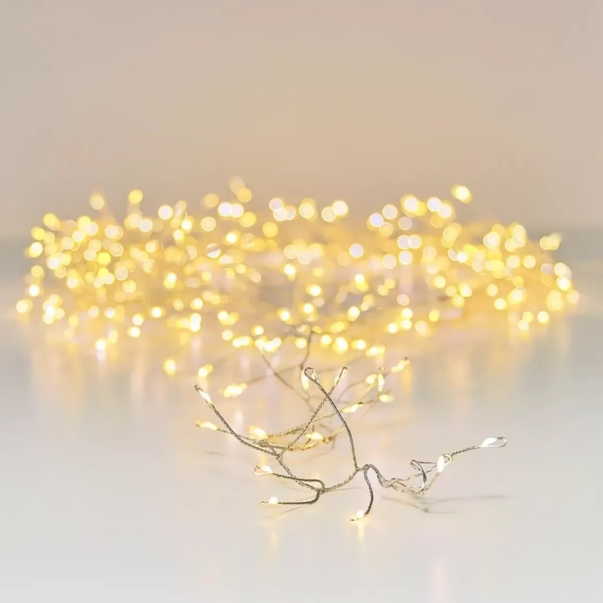 KAEMINGK Ghirlande Di Luci-Ghirlanda luminosa 6 m 480 Micro LED cavo argento Luxe Bianco caldo