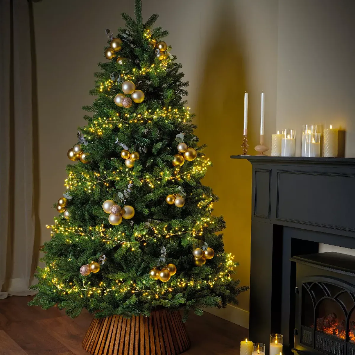 KAEMINGK Ghirlande Di Luci-Ghirlanda luminosa 6 m 480 Micro LED cavo oro Luxe bicolore Bianco caldo e freddo