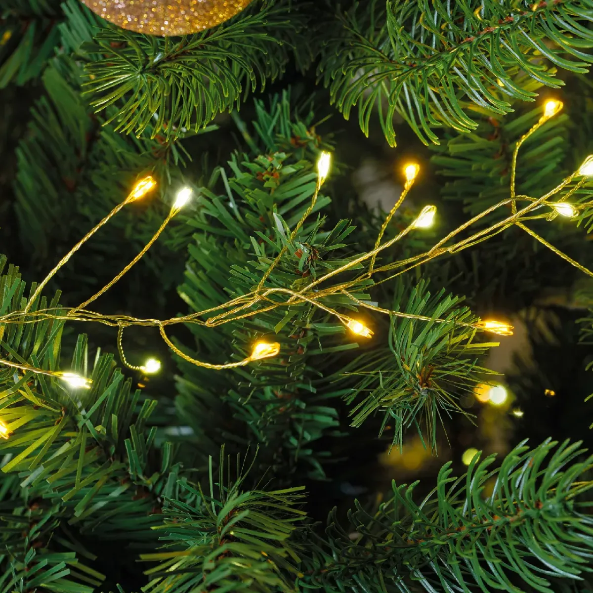 KAEMINGK Ghirlande Di Luci-Ghirlanda luminosa 6 m 480 Micro LED cavo oro Luxe bicolore Bianco caldo e freddo