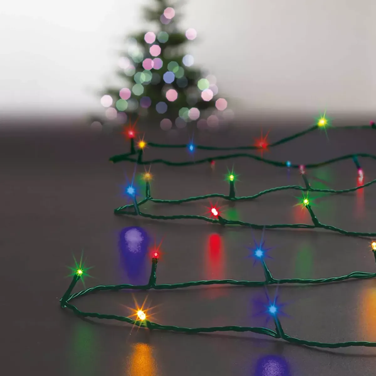 Feeric Lights & Christmas Ghirlande Di Luci-Ghirlanda luminosa Timer 10 m Multicolore 100 LED CV