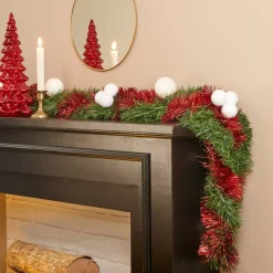 JJA Ghirlanda In Abete Artificiale-Ghirlanda per albero di Natale (270 cm) Festività e Verde