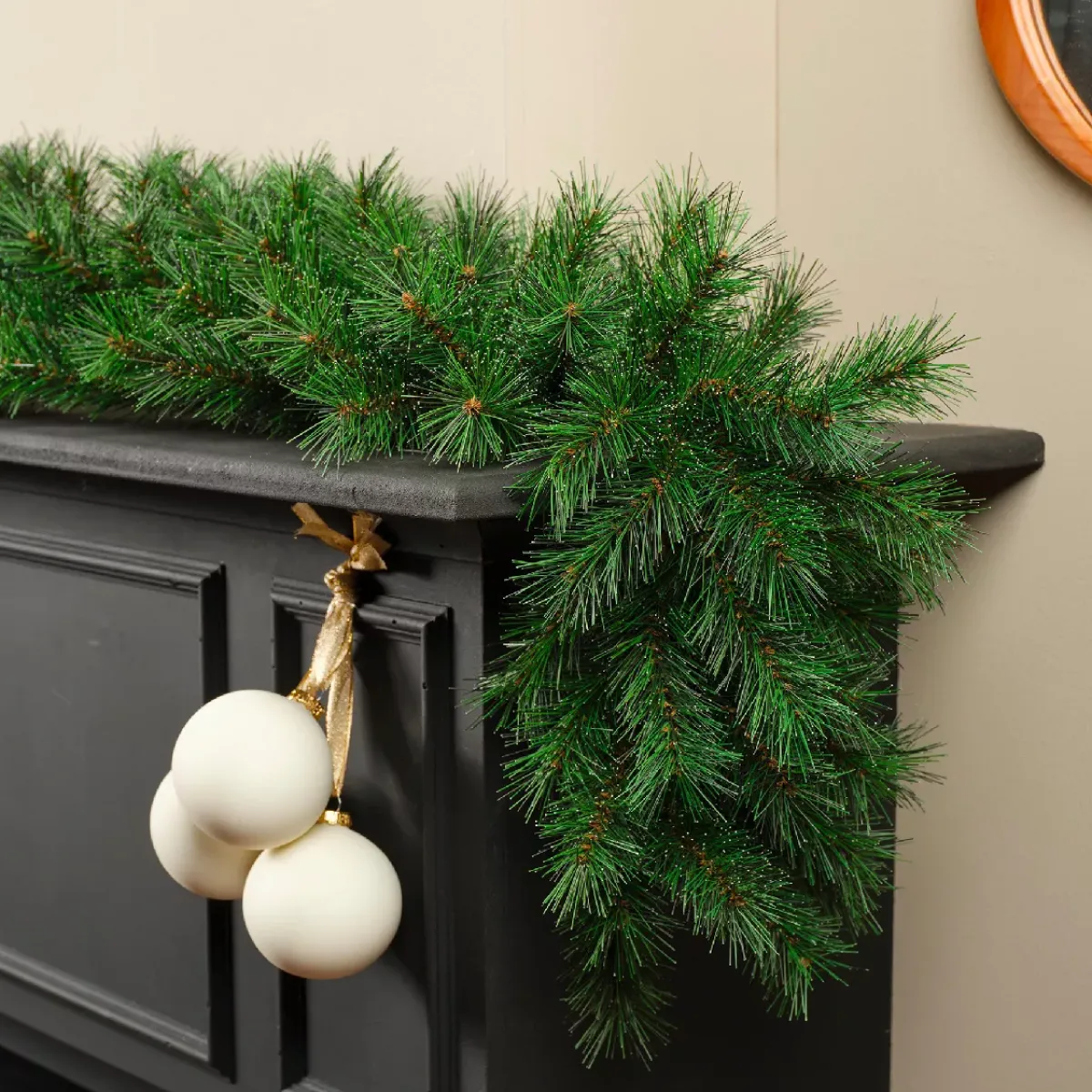 KAEMINGK Alberi Di Natale Grande Dimensione|Ghirlanda In Abete Artificiale-Ghirlanda per albero di Natale (270 cm - D20) Arapahoe Verde perlato