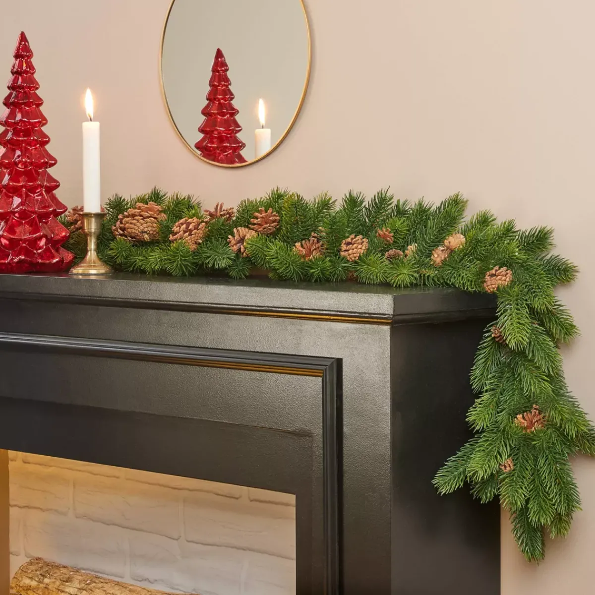 KAEMINGK Ghirlanda In Abete Artificiale-Ghirlanda per albero di Natale (180 cm) Eagle Montain Verde abete