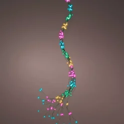 KAEMINGK Ghirlande Di Luci-Ghirlanda tenda per albero 2,10m 672 Micro LED cavo verde Multicolore pastello