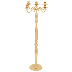 JJA Personaggi E Oggetti Grande Dimensione|Candele Natalizie-Grande Candelabro in metallo (H100 cm) Natale festivo Dorato