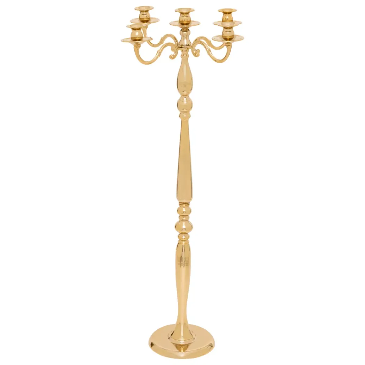 JJA Personaggi E Oggetti Grande Dimensione|Candele Natalizie-Grande Candelabro in metallo (H100 cm) Natale festivo Dorato