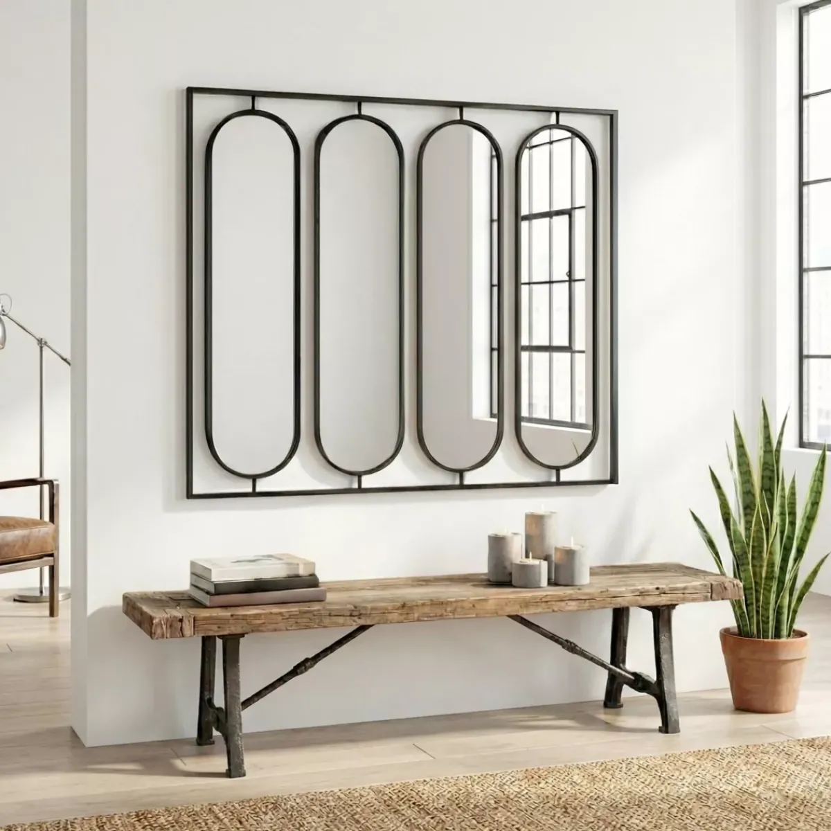 EMINZA Specchi-Grande specchio da parete (127 cm) Indio