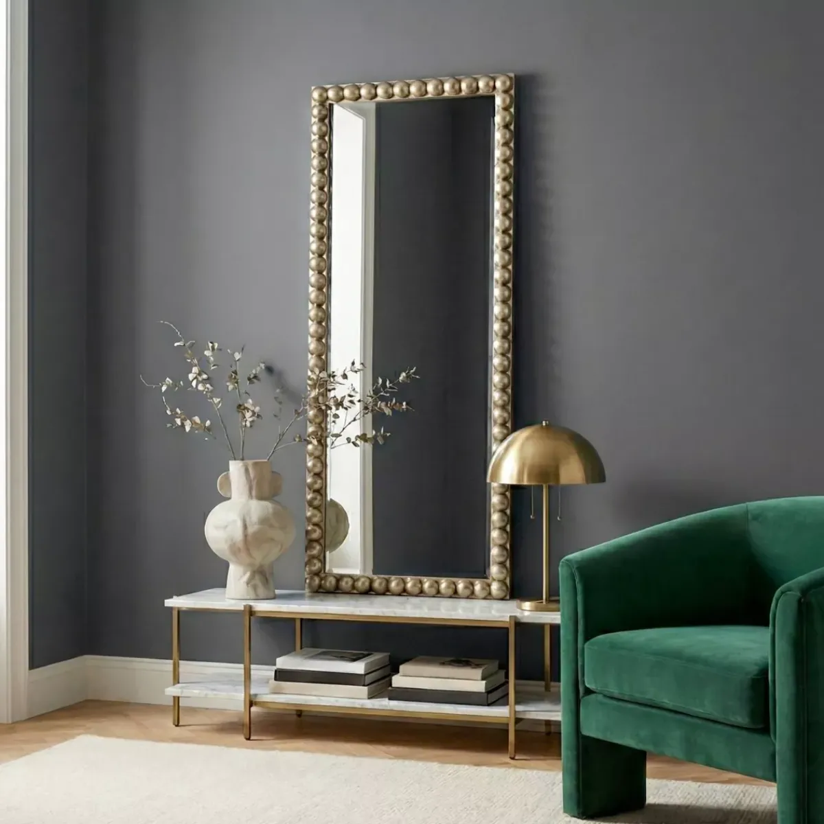EMINZA Specchi-Grande specchio da parete con cornice in metallo (150 cm) Milton