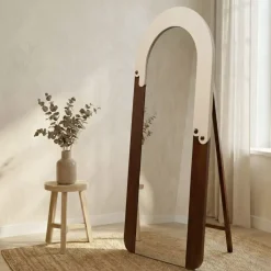 EMINZA Specchi-Grande specchio da parete con cornice in legno (180 cm) Eldoro