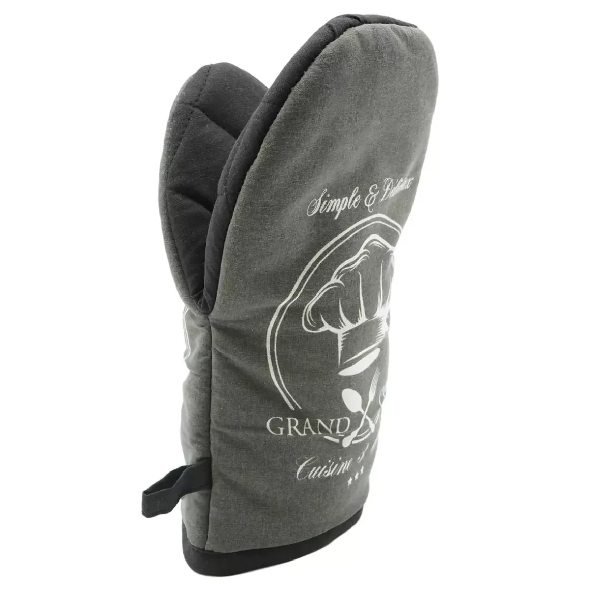 Guanto da cucina in cotone (24,5 x 14,5 cm) Grand Chef Grigio