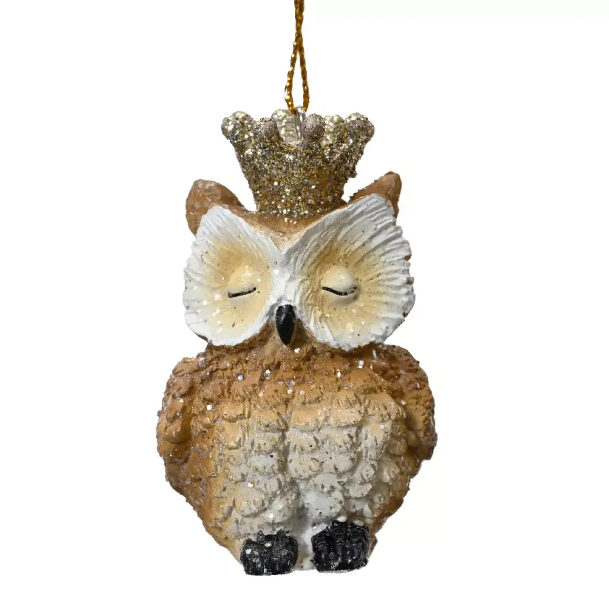 KAEMINGK Addobbi Natalizi-Gufo di Natale da appendere (H7 cm) Civetta Regina glitterato
