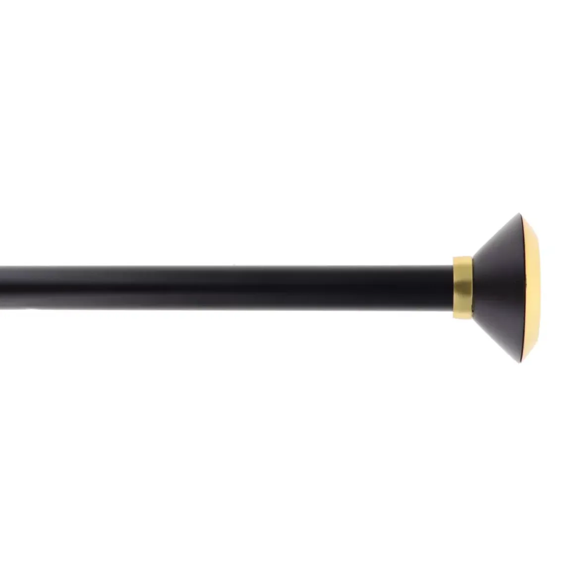 Kit asta tenda estensibile (L210 - L380 cm / D19 mm) Coni Oro e Nero
