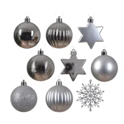 KAEMINGK Palline Di Natale-Kit di decorazione per albero di Natale (40 pezzi) Cristallo