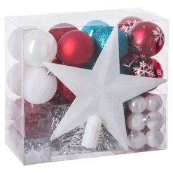 Feeric Lights & Christmas Palline Di Natale-Kit di decorazioni di Natale Aspen Bianco /