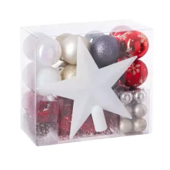 Feeric Lights & Christmas Palline Di Natale-Kit di decorazioni di Natale Aspen Rosso/