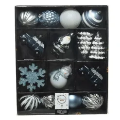 KAEMINGK Palline Di Natale-Kit di decorazioni di Natale Tradition Celeste/Bianco/